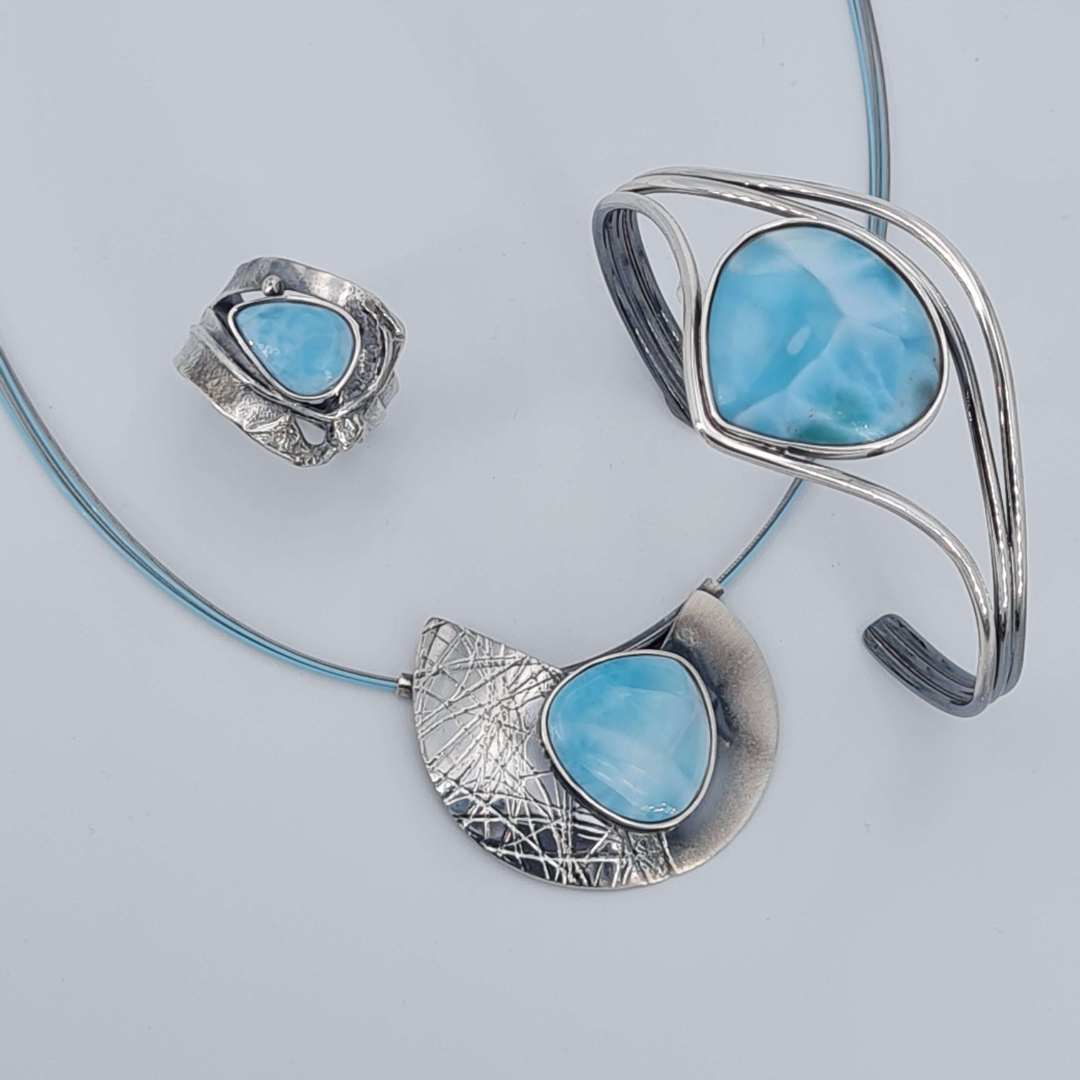 Set-Silber-Larimar Oschatz