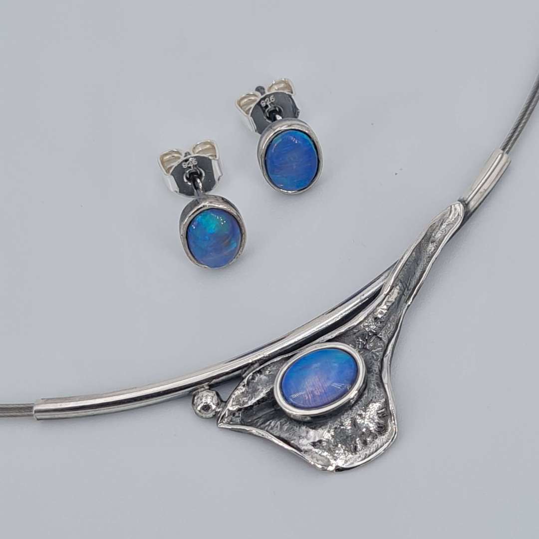 Set-Silber-Opal Oschatz